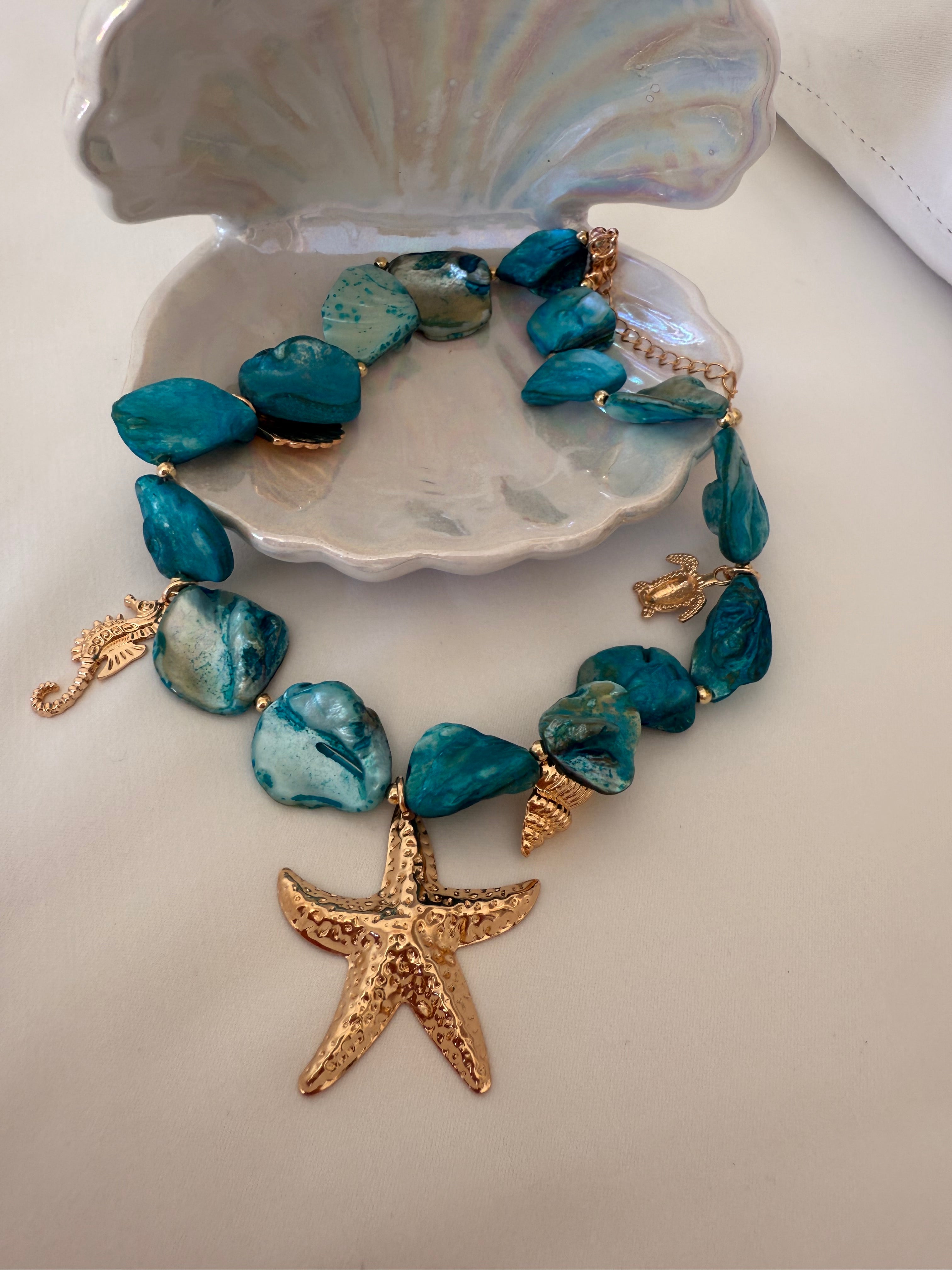 ✨Επιχρυσωμένο βραχιόλι με φυσικές πέτρες✨💙